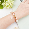 40pcs Handmade Inner Flower Gold Sand Lampwork Round Beads LAMP-OC0001-37-6