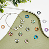 24Pcs 6 Colors PVD Vacuum Plating Non-magnetic Synthetic Hematite Linking Rings G-AR0004-76-5