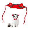 Cotton Crochet Pet Headwear Costume AJEW-WH0258-807-1