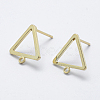 Brass Stud Earring Findings X-KK-F728-29G-NF-1