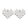 Brass Micro Pave Clear Cubic Zirconia Charms KK-F871-46P-1