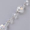 Handmade Faceted Glass Beaded Chains AJEW-JB00327-01-1