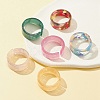 Resin Wide Band Cuff Ring RJEW-FS0001-07-6
