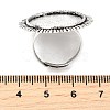Vintage Adjustable Iron Finger Ring Components Alloy Cabochon Bezel Settings X-PALLOY-Q300-14AS-NR-4