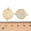 Flat Round Brass Connector Cabochon Settings KK-K414-13B-G-3