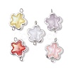 Alloy Transparent Acrylic Flower Connector Charms PALLOY-JF03674-1
