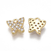Brass Micro Pave Cubic Zirconia Charms KK-T038-363G-2