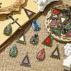 40Pcs 10 Styles Alloy Enamel Chandelier Component Links FIND-CJ0001-81-5