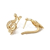 Brass Micro Pave Cubic Zirconia Hoop Earring EJEW-L271-10KCG-06-2