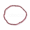 3mm Natural Garnet Beads Stretch Bracelet for Girl Women BJEW-JB07284-03-1
