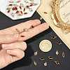 40Pcs 4 Colors Brass Pave K9 Glass Connector Charms KK-FS0002-07-4