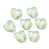 Mocha Fluorescent(MI) Heart Sew on Rhinestone GGLA-C001-01A-P04-1