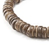Flat Round Coconut Beads Stretch Bracelets Set BJEW-JB07010-6