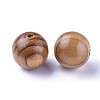 Round Natural Wood Beads WOOD-Q009-30mm-LF-2