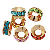 Brass Rhinestone Spacer Beads RB-A020-9mm-RG-1