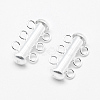 Sterling Silver Slide Lock Clasps STER-K035-02-3