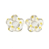 Transparent Printed Acrylic Beads OACR-H124-05A-01-1