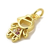 Brass Micro Pave Cubic Zirconia Pendants KK-M283-18A-02-2
