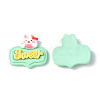 Opaque Resin Cabochons CRES-P023-01G-2