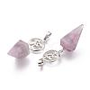 Natural Fluorite Pendants G-O194-01-4