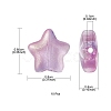 Transparent Spray Painted Glass Beads GLAA-FS0001-62B-5