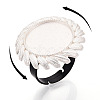 Adjustable Alloy & Iron Bezel Cup Ring Base with Rotatable Tray MAK-T012-11S-4