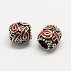 Alloy Awareness Ribbon Enamel European Beads MPDL-R036-18-2