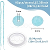 DIY Natural Amazonite Round Beaded Stretch Bracelet Making Kit G-FI0001-13-2