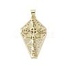 Real 18K Gold Plated Brass Micro Pave Cubic Zirconia Pendants KK-A209-04C-G-1