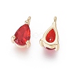 Real 18K Gold Plated Brass Charms ZIRC-L077-016A-G-2