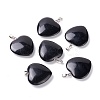 Natural Obsidian Pendants G-G956-B40-FF-1