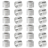 24Pcs Grooved Stainless Steel European Beads STAS-HS0001-81B-1