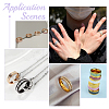 18Pcs 9 Size 201 Stainless Steel Grooved Finger Rings Set for Men Women STAS-UN0045-59B-M-6