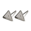 Tarnish Resistant Earring Cabochon Settings 304 Stainless Steel Ear Studs Blank Settings LS-STAS-Q170-11-1
