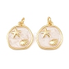 Brass Enamel Pendants KK-Z140-12G-1