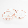 Adjustable Brass Expandable Bangle Making BJEW-R032-RG-4