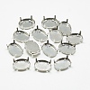 Non-Tarnish 201 Stainless Steel Sew on Prong Settings STAS-T032-03-18x25mm-1