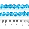 Transparent Glass Beads Strands GLAA-Q104-01C-5