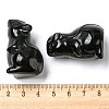 Natural Obsidian Carved Healing Mouse Figurines DJEW-D012-02C-3