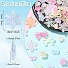 180Pcs 6 Styles Transparent Crackle Acrylic Beads OACR-YW0004-30-3