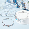 10Pcs Adjustable 304 Stainless Steel Wire Cuff Bangle Making MAK-BBC0001-15-4