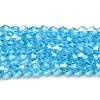 Transparent Electroplate Glass Beads Strands EGLA-A039-T6mm-A19-1