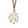 3Pcs 3 Style Crystal Holder Cage Necklace NJEW-JN04586-3