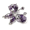 Butterfly Natural Amethyst Brooch G-A278-02P-06-2