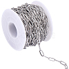 1Roll Ion Plating(IP) 304 Stainless Steel Cable Chains CHS-BM0001-06-1