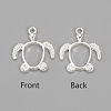 Alloy Open Back Bezel Pendants X-PALLOY-R098-62S-1