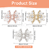 6Pcs 3 Style Glitter Hotfix Rhinestone Iron on Patches(Hot Melt Adhesive On The Back) AJEW-FG0003-69-2