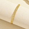 Brass Micro Pave Clear Cubic Zirconia Hinged Cuff Bangles for Women VP3297-6-1