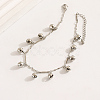 Casual Brass Bell Charm Bracelets for Women KZ9696-1