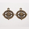 Compass Tibetan Style Alloy Pendants X-PALLOY-K110-25AB-NR-1